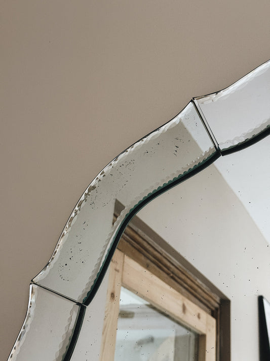 Miroir rond ancien biseauté — Margaret