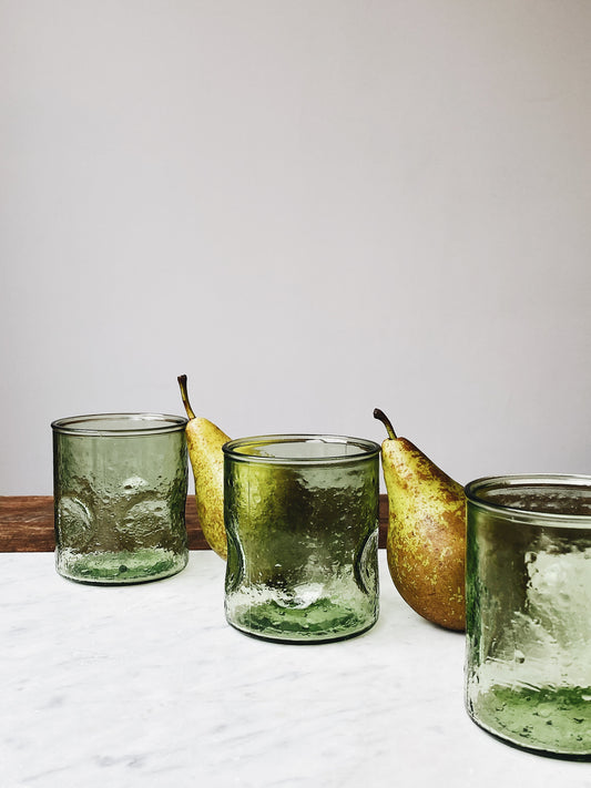 5 verres moulés et bullés — Gabin