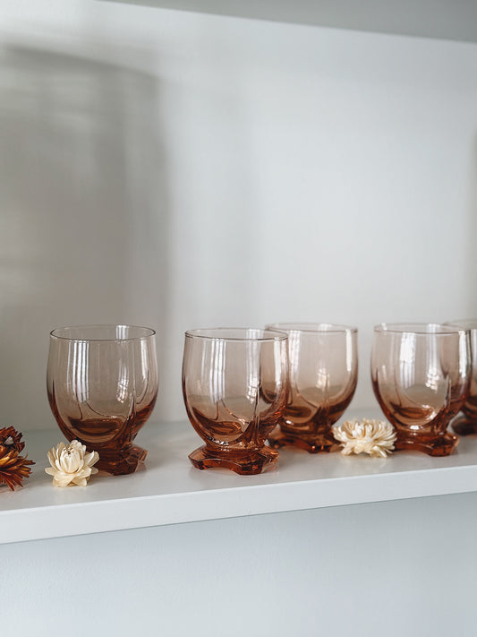 5 verres moulés et bullés — Iris