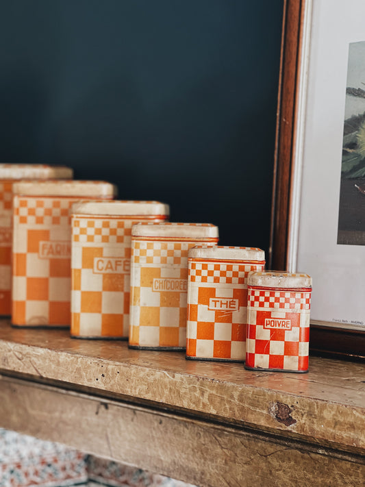 Pots à épices anciens en tôle — Anatole