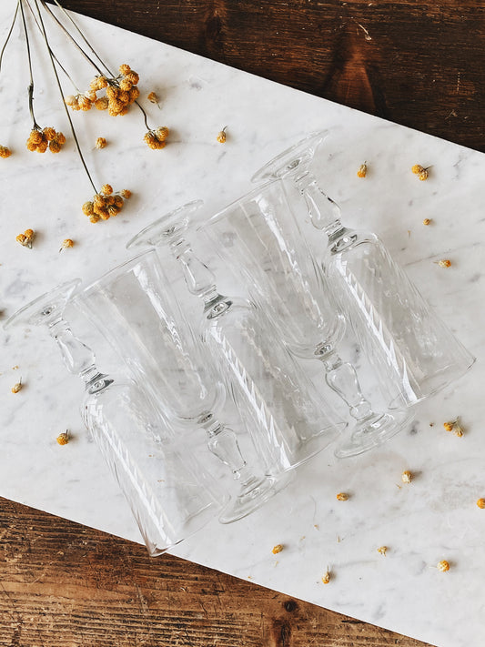 4 flûtes en verre — Louison