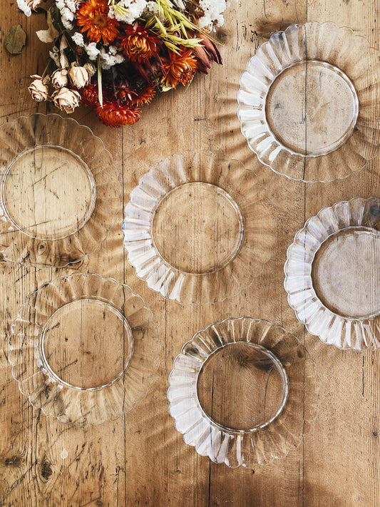 Assiettes à dessert en verre — Marguerite