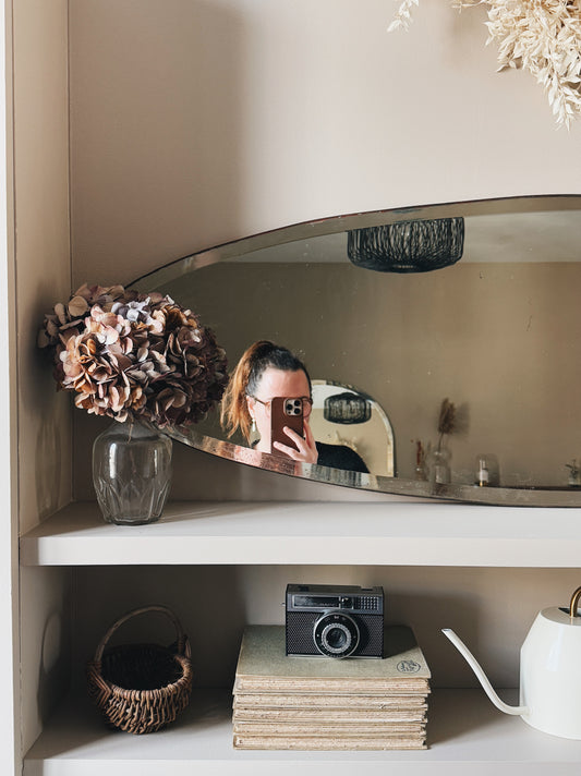 Miroir ovale ancien biseauté — Mazarine