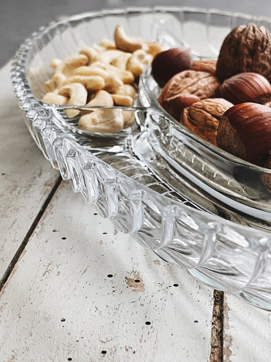 Coupelle à compartiments en verre strié — Noé