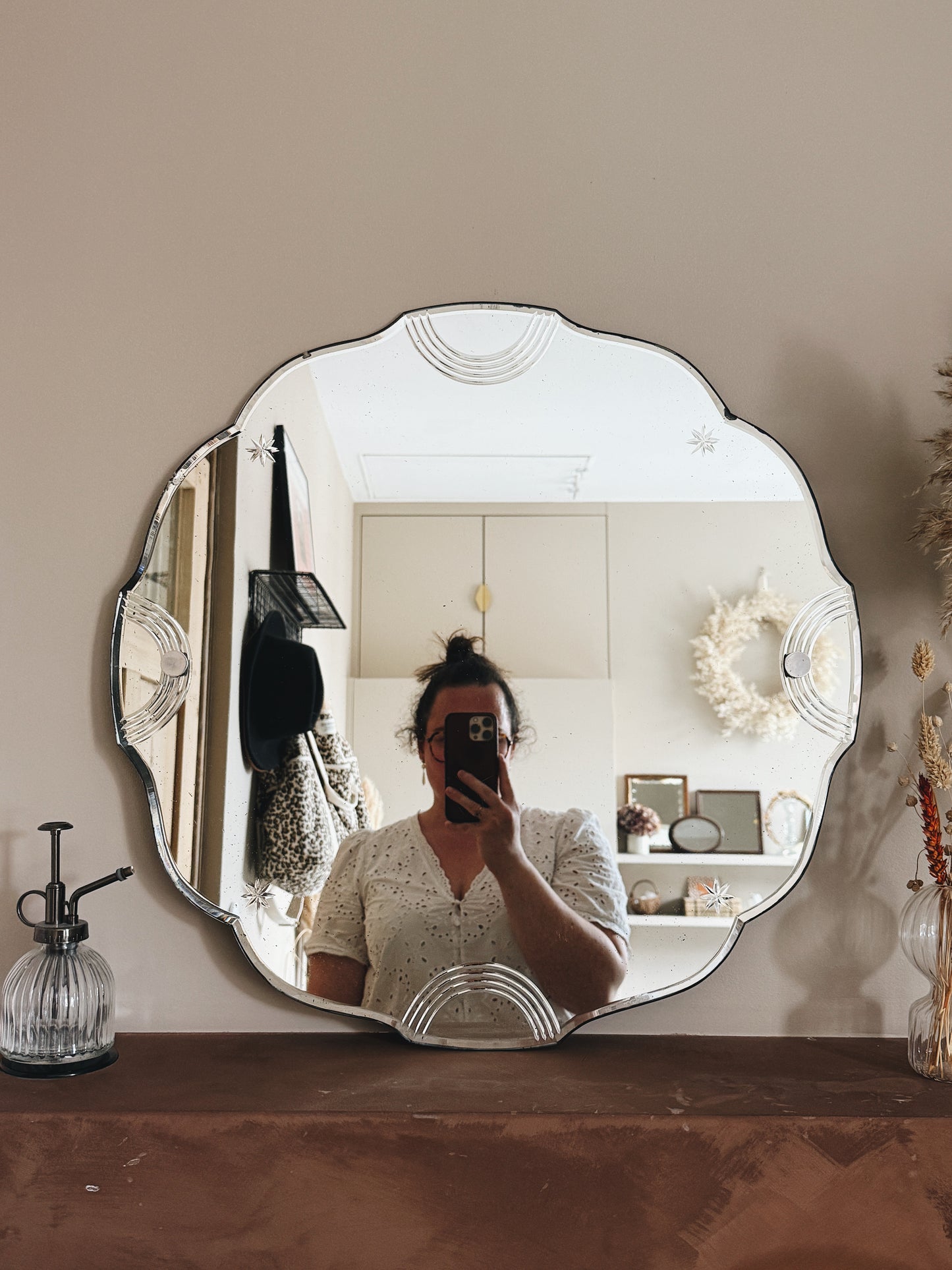 Miroir ancien biseauté — Alexine