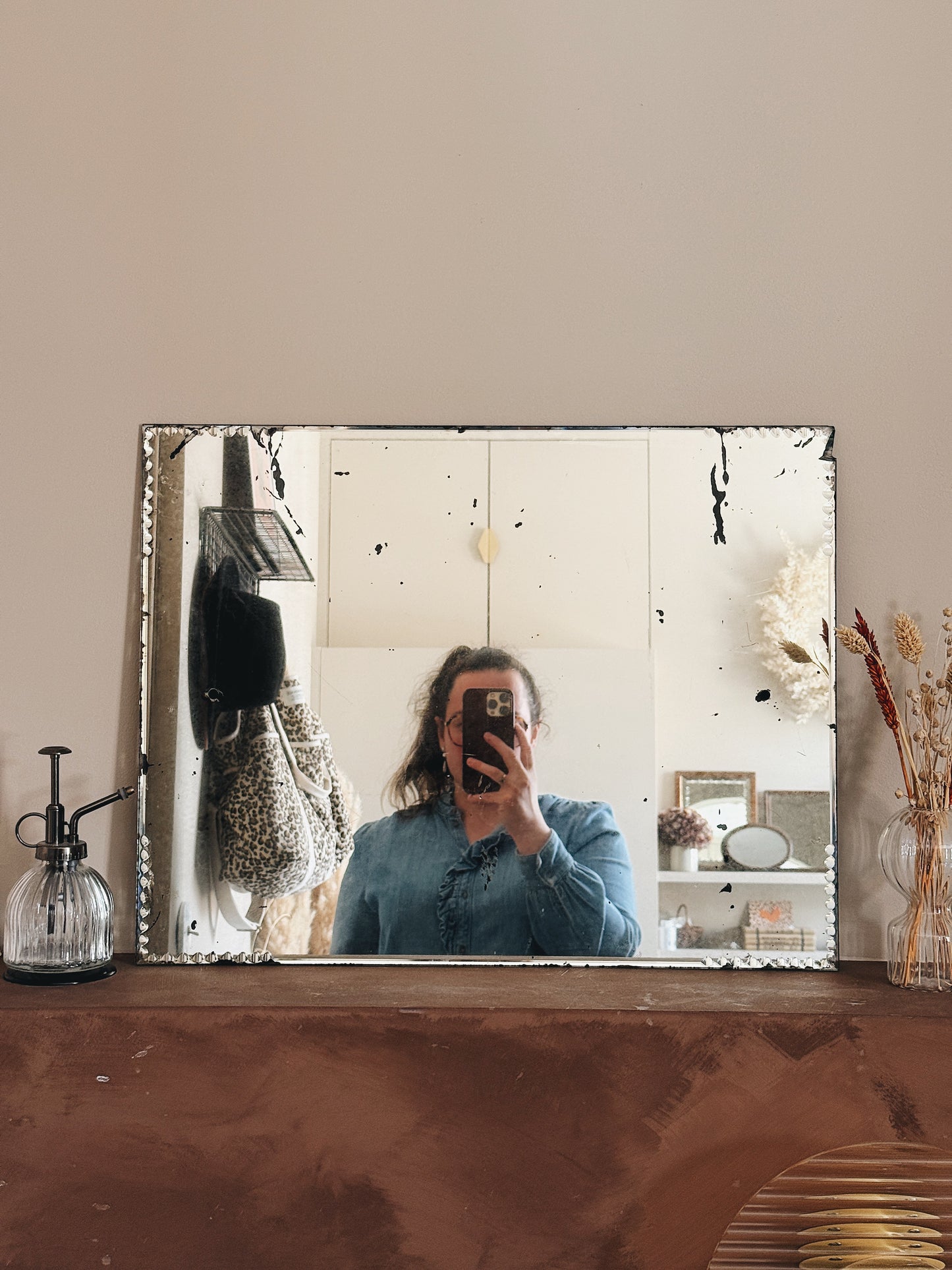 Miroir ancien biseauté — Violaine