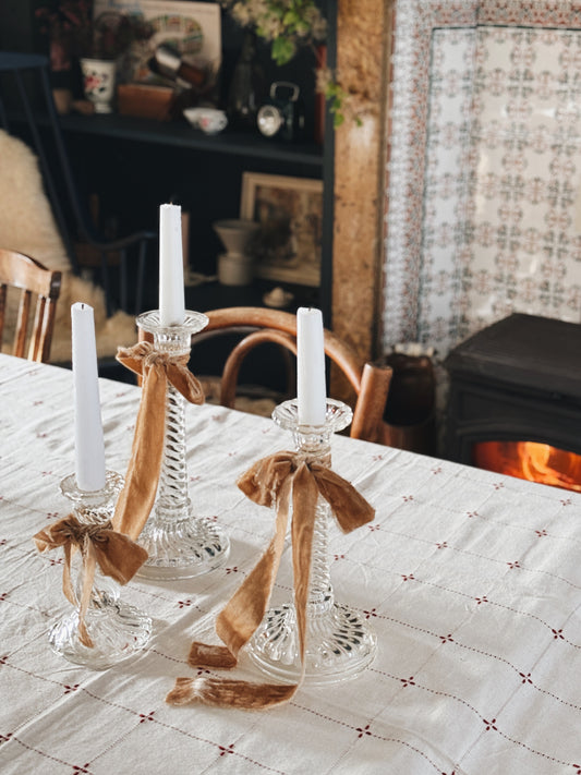 3 Bougeoirs en verre — Andrea