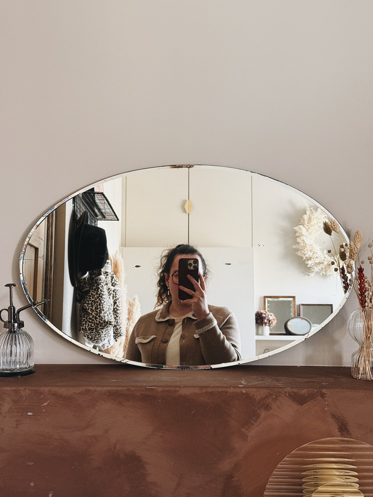 Miroir ancien biseauté — Eudonie