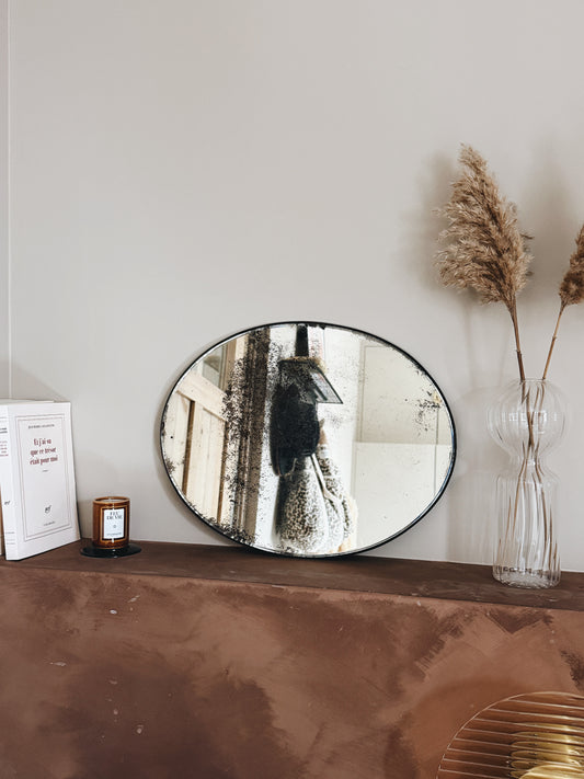 Miroir ovale ancien biseauté — Aliette
