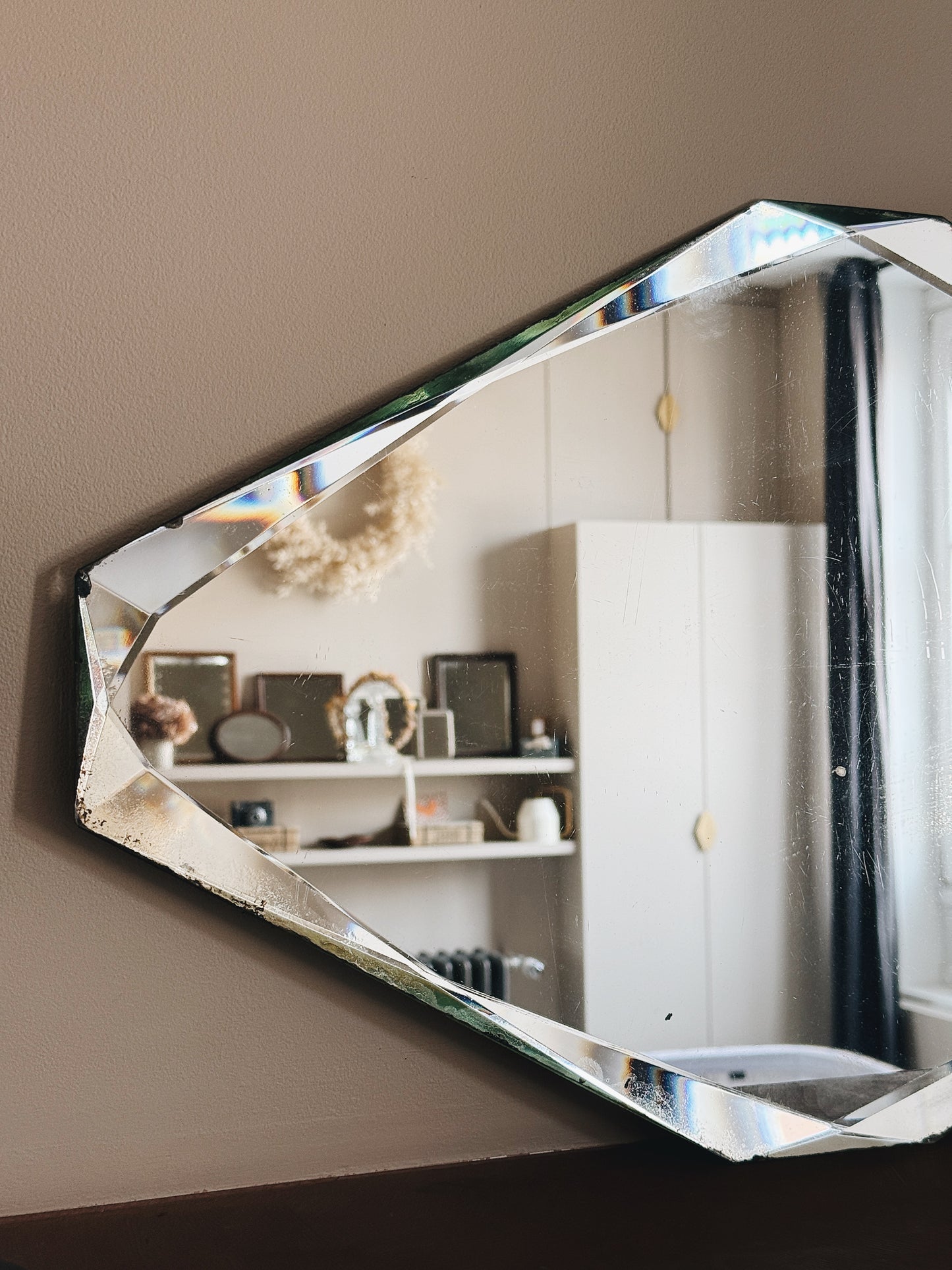 Miroir ancien biseauté — Pierrette