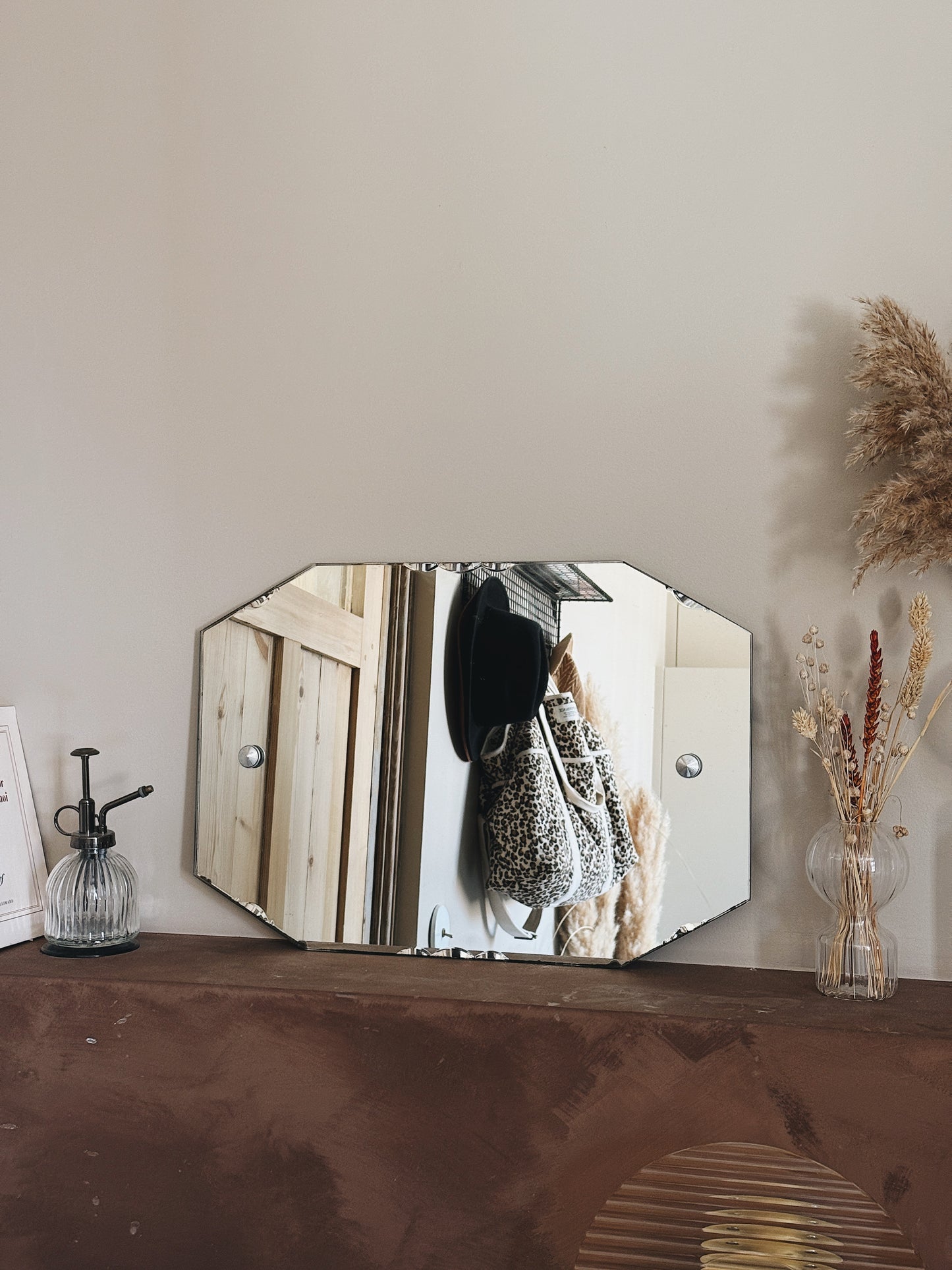 Miroir ancien biseauté — Blanche