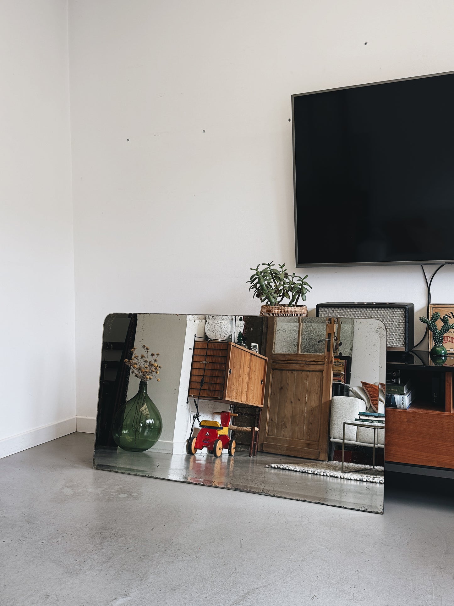 Miroir ancien biseauté — Ermance