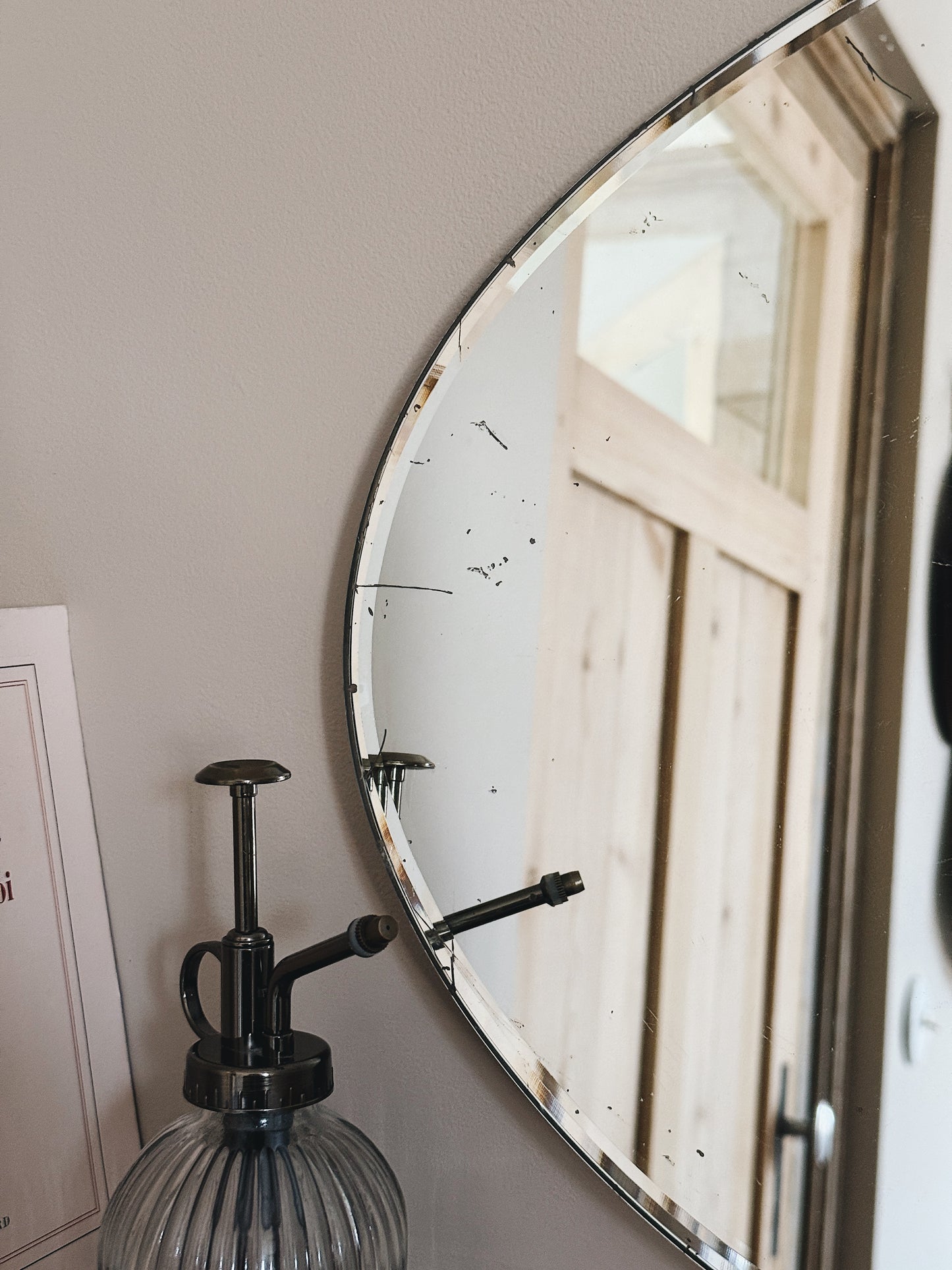 Miroir ancien biseauté — Eudonie