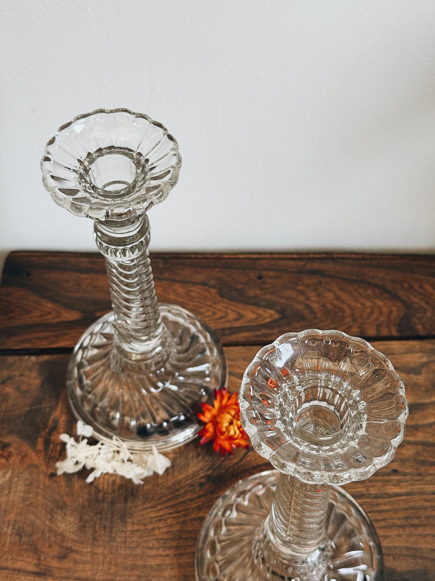 3 Bougeoirs en verre — Andrea