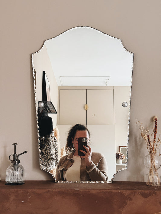 Miroir ancien biseauté — Ambre