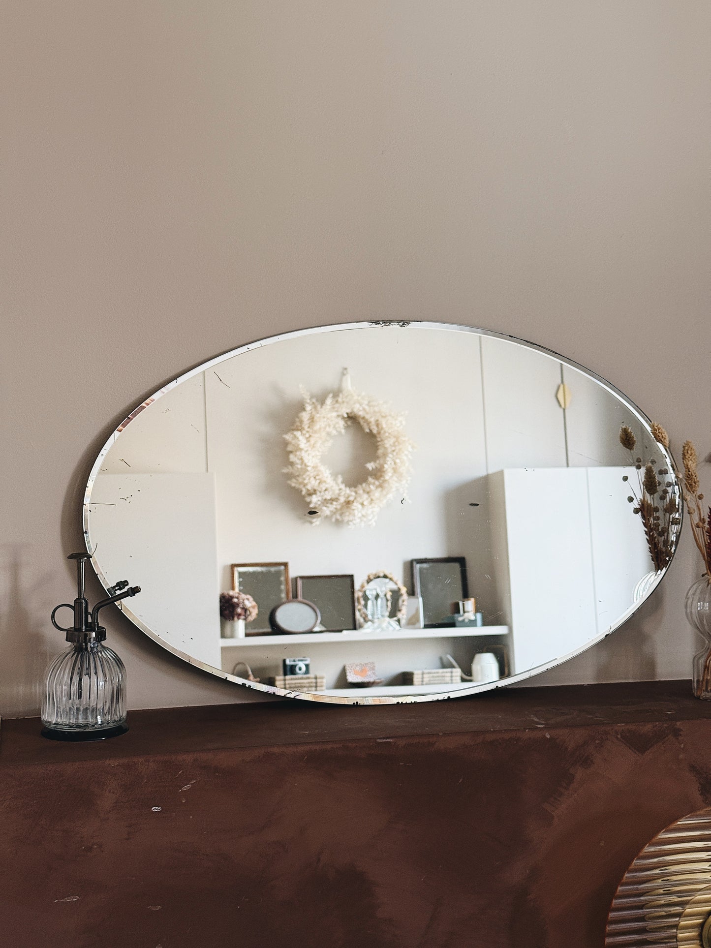 Miroir ancien biseauté — Eudonie