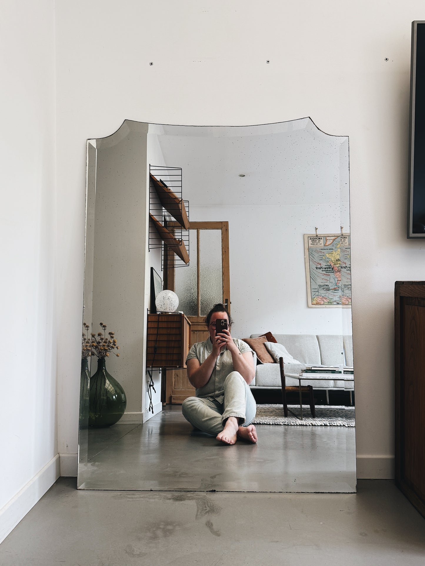 Miroir ancien biseauté — Madeleine