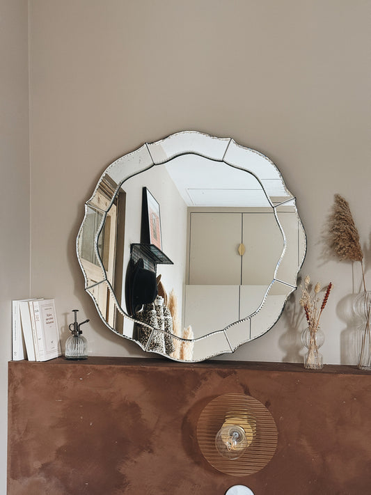 Miroir rond ancien biseauté — Margaret