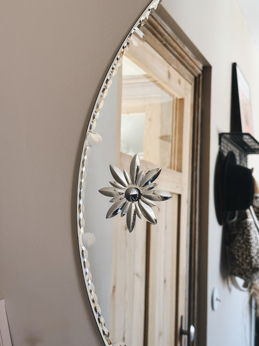 Miroir rond ancien biseauté — Paula