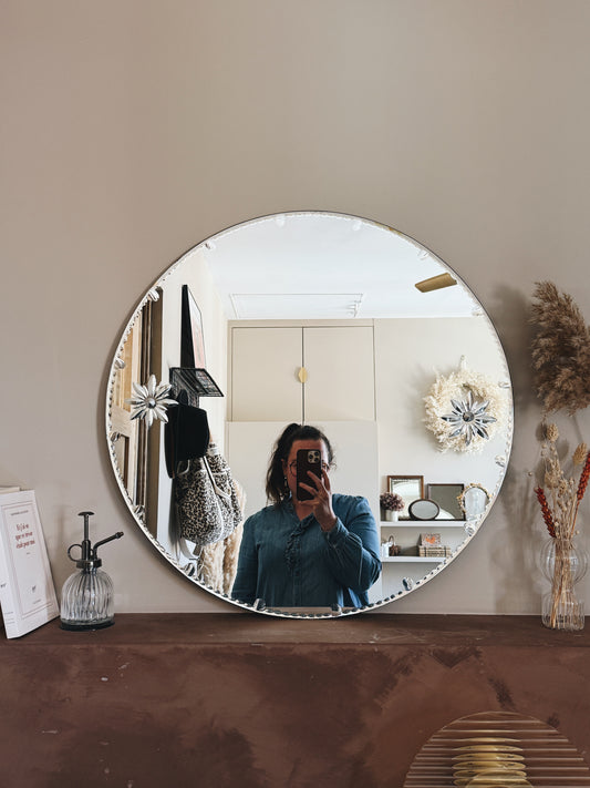 Miroir rond ancien biseauté — Paula