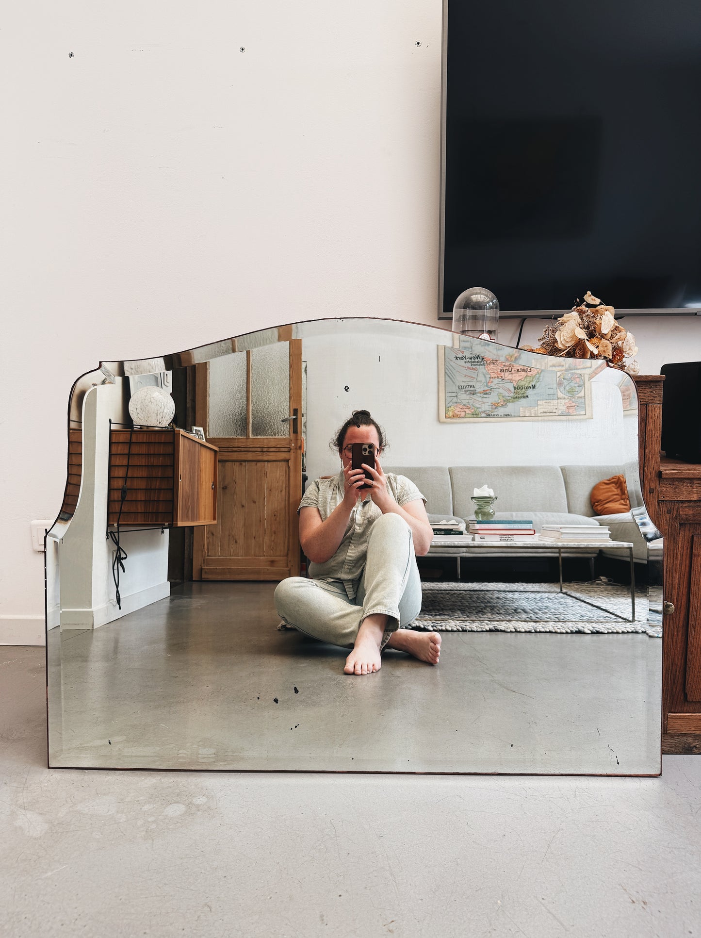 Miroir ancien biseauté — Liselotte