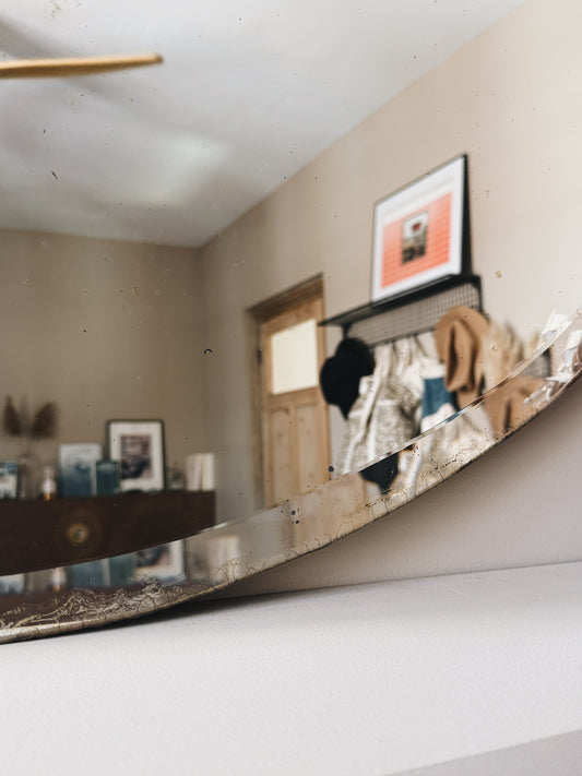 Miroir ovale ancien biseauté — Paule