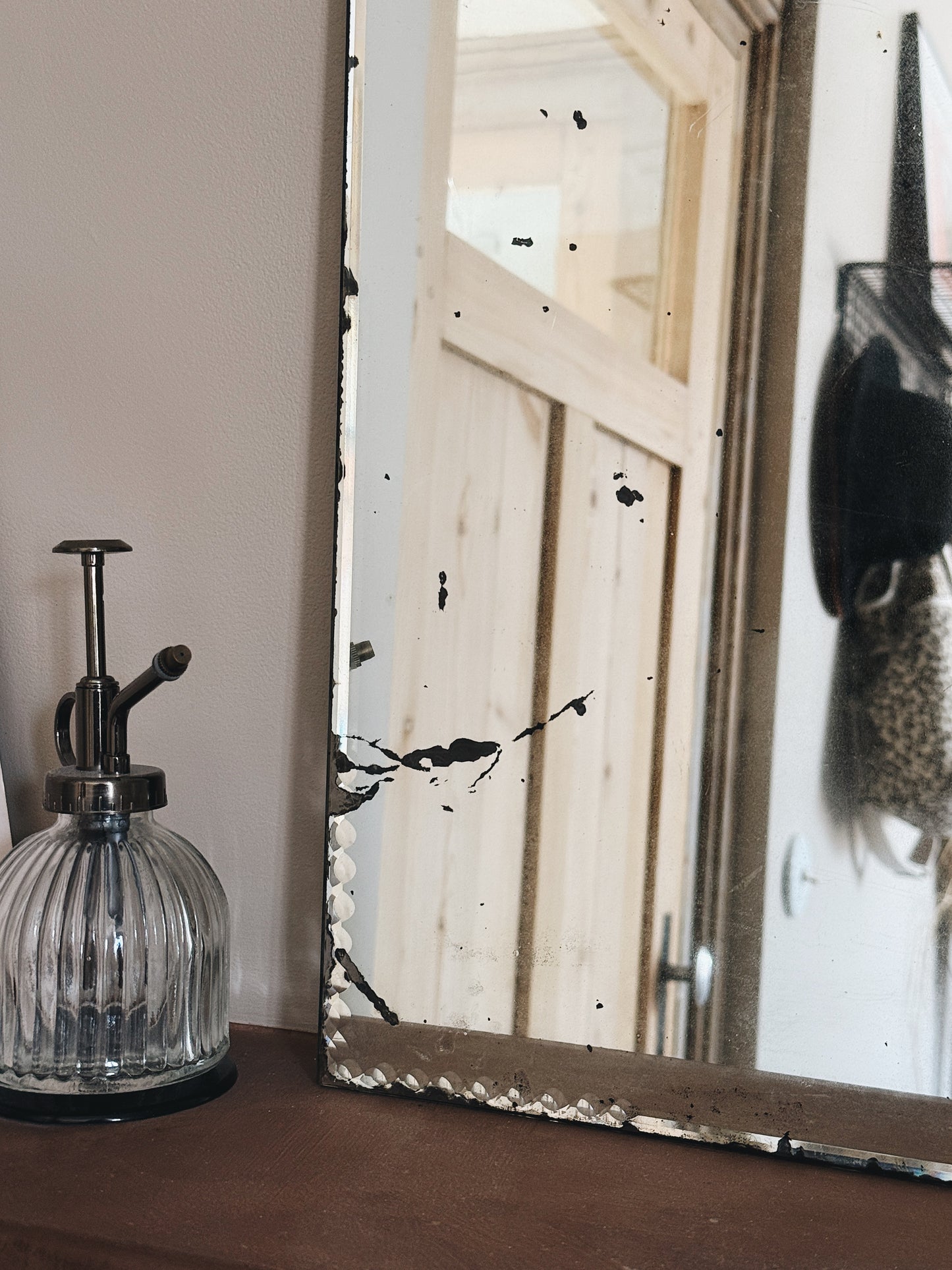 Miroir ancien biseauté — Violaine