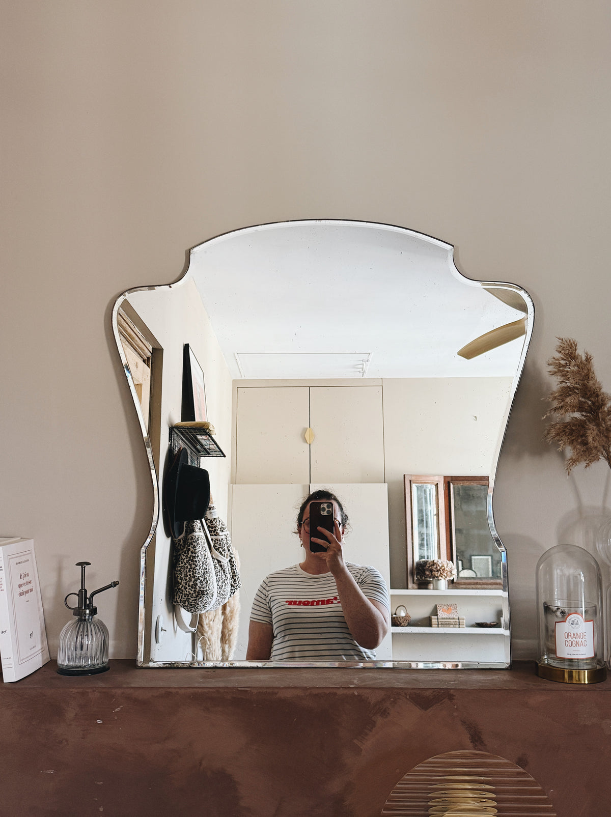 Miroir ancien biseauté — Suzanne