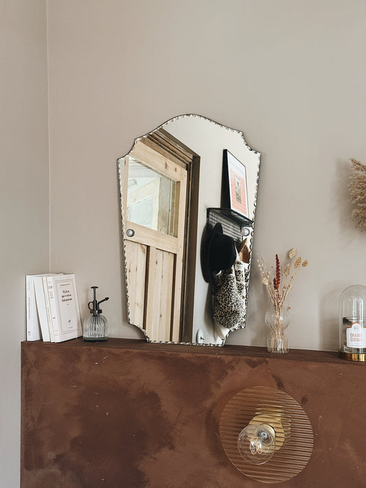 Miroir ancien biseauté — Ambre