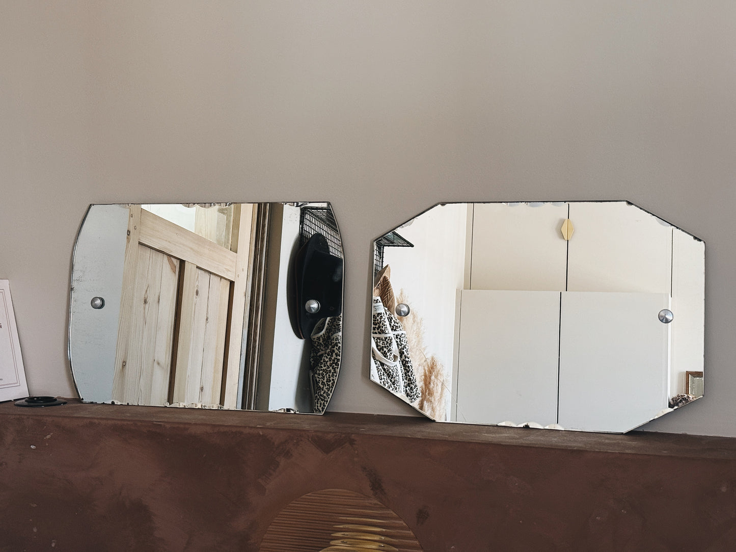 Miroir ancien biseauté — Blanche