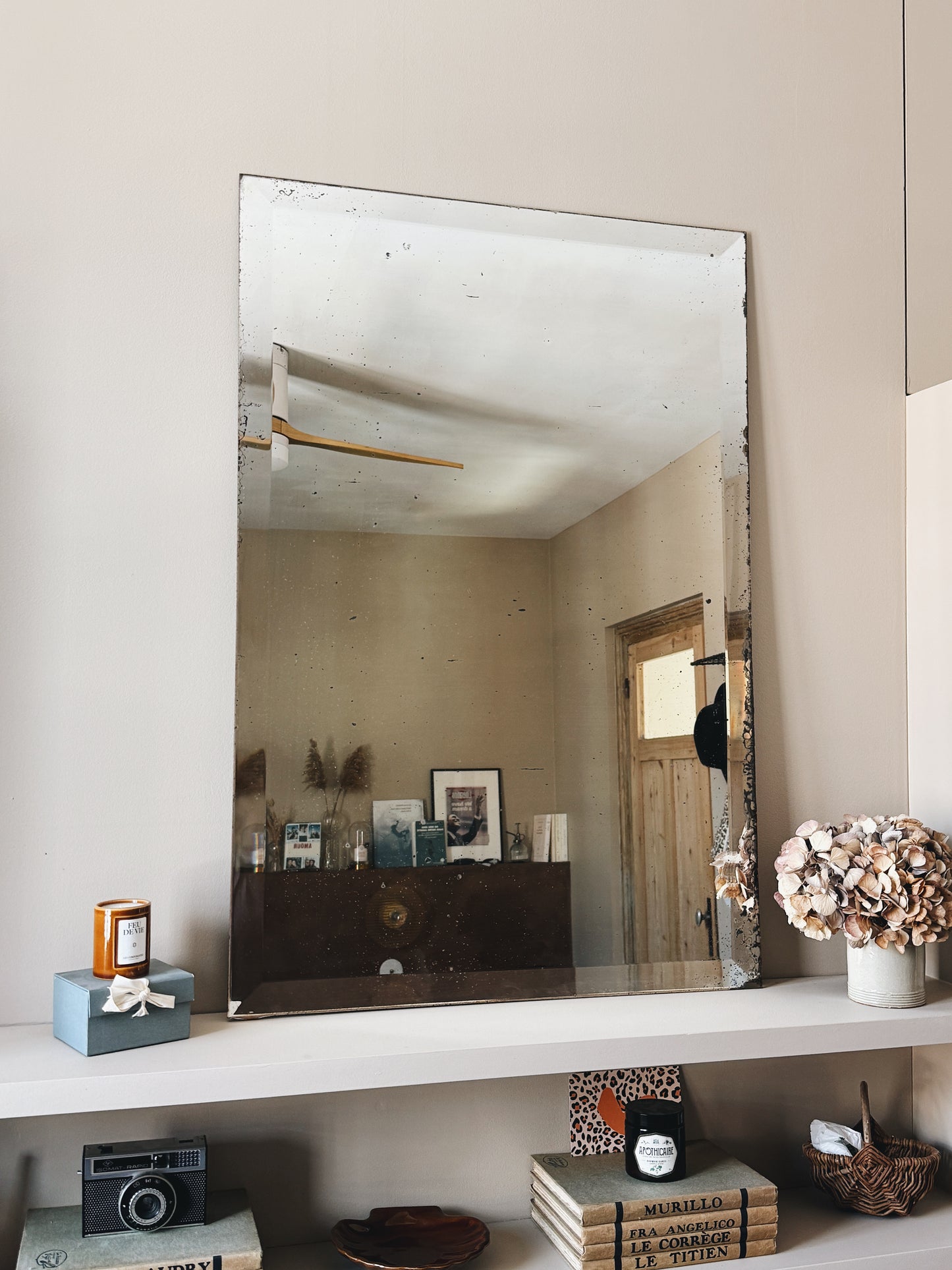 Miroir ancien biseauté — Sylvette