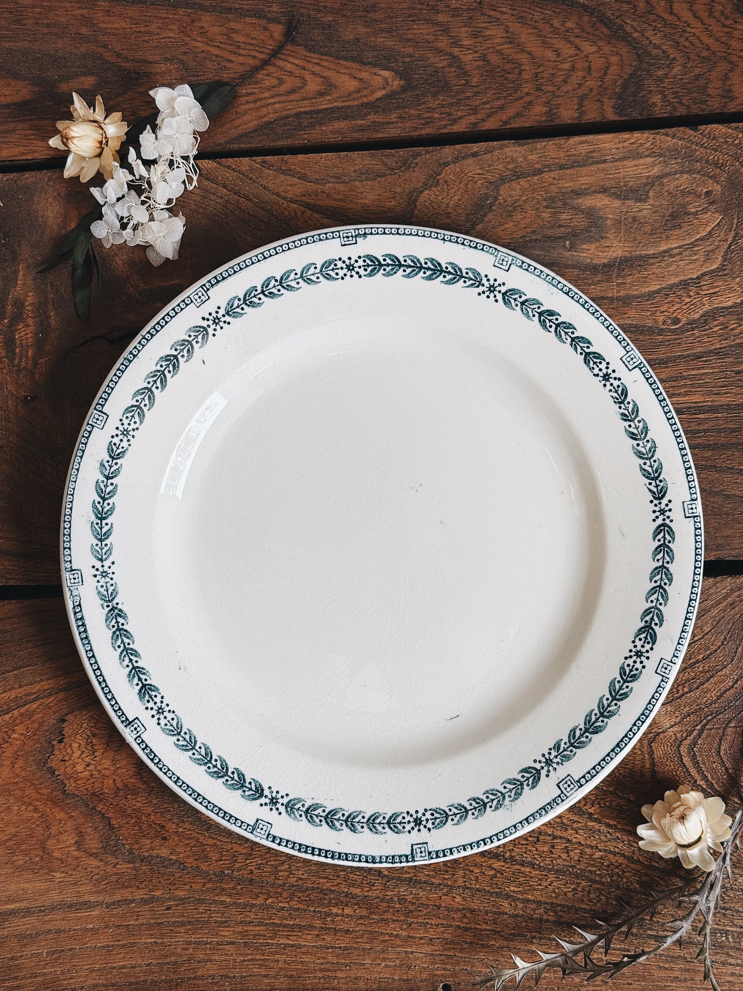 Assiettes plates terre de fer "Condé" — Victorine