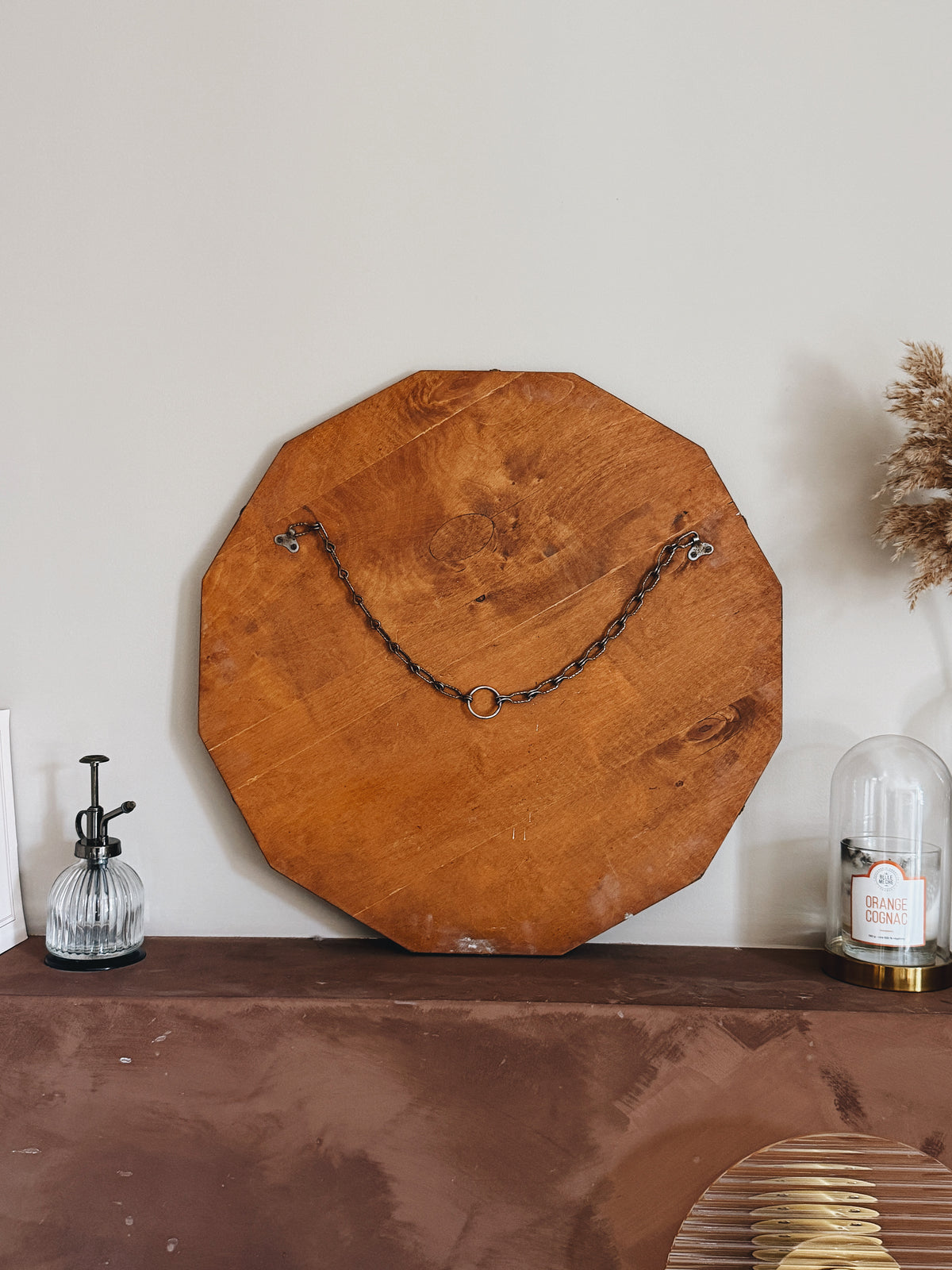 Miroir rond ancien biseauté — Lucrèce