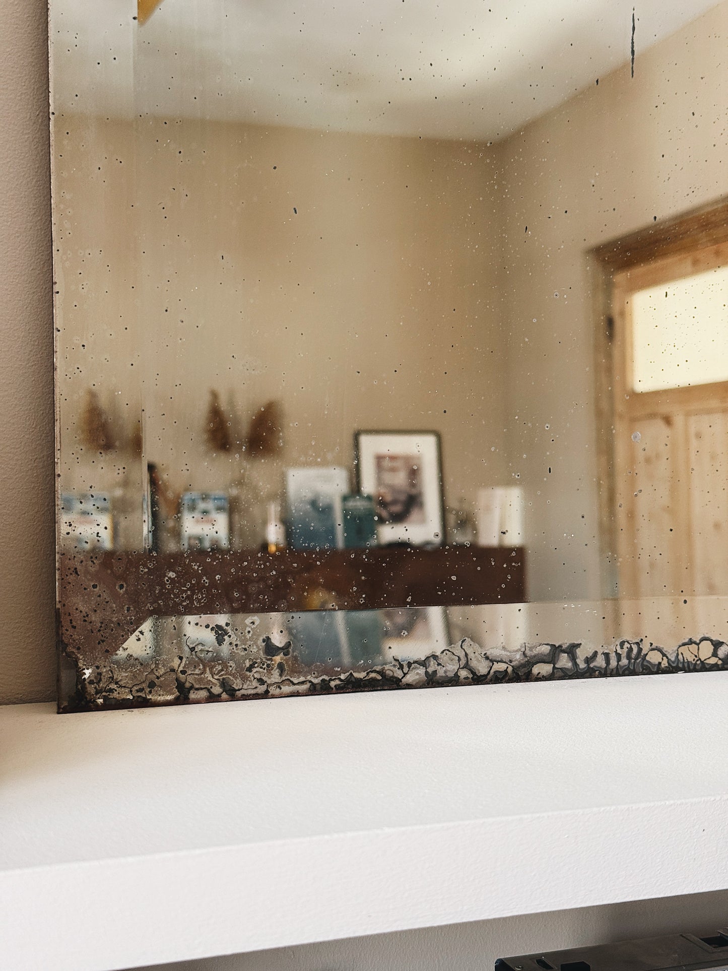Miroir ancien biseauté — Sylvette